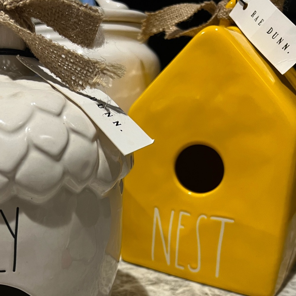 Rae dunn Large yellow NEST Birdhouse